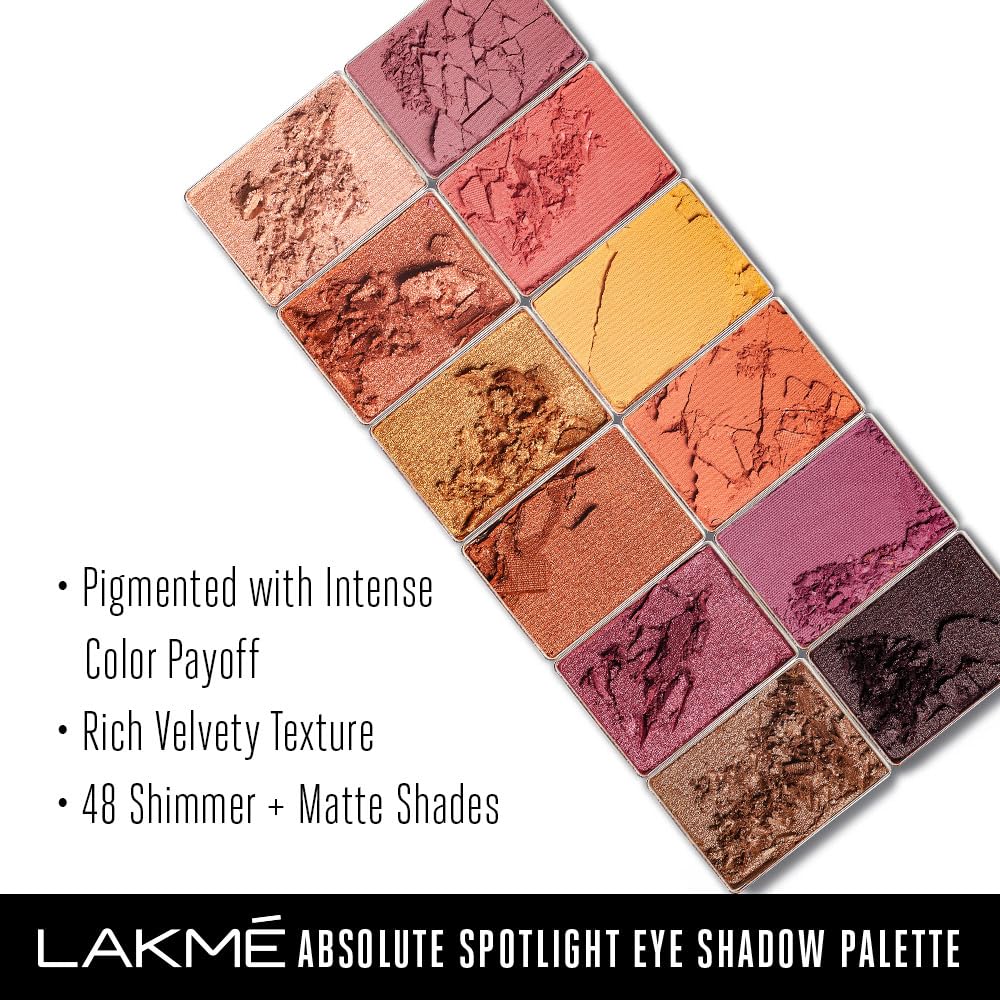 Lakmé Absolute Spotlight Eye Shadow Palette|| Sundowner|| 12 g 2