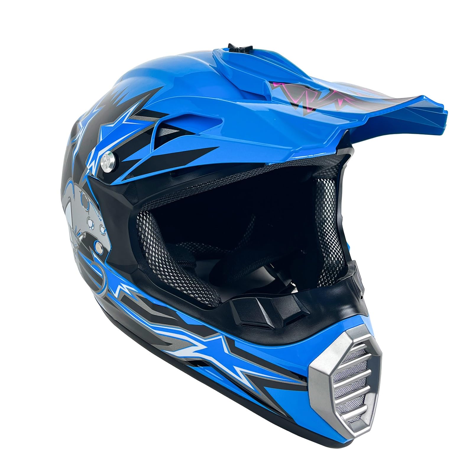Casco De Moto Niño, Juventud Cascos De Motocicleta, Casco De Motocross Integral, Casco De Ciclismo Para Niños, Cascos Integrales AVT MX Cascos Motocicleta Cross Niños Quad Bike Bicicleta De Montaña