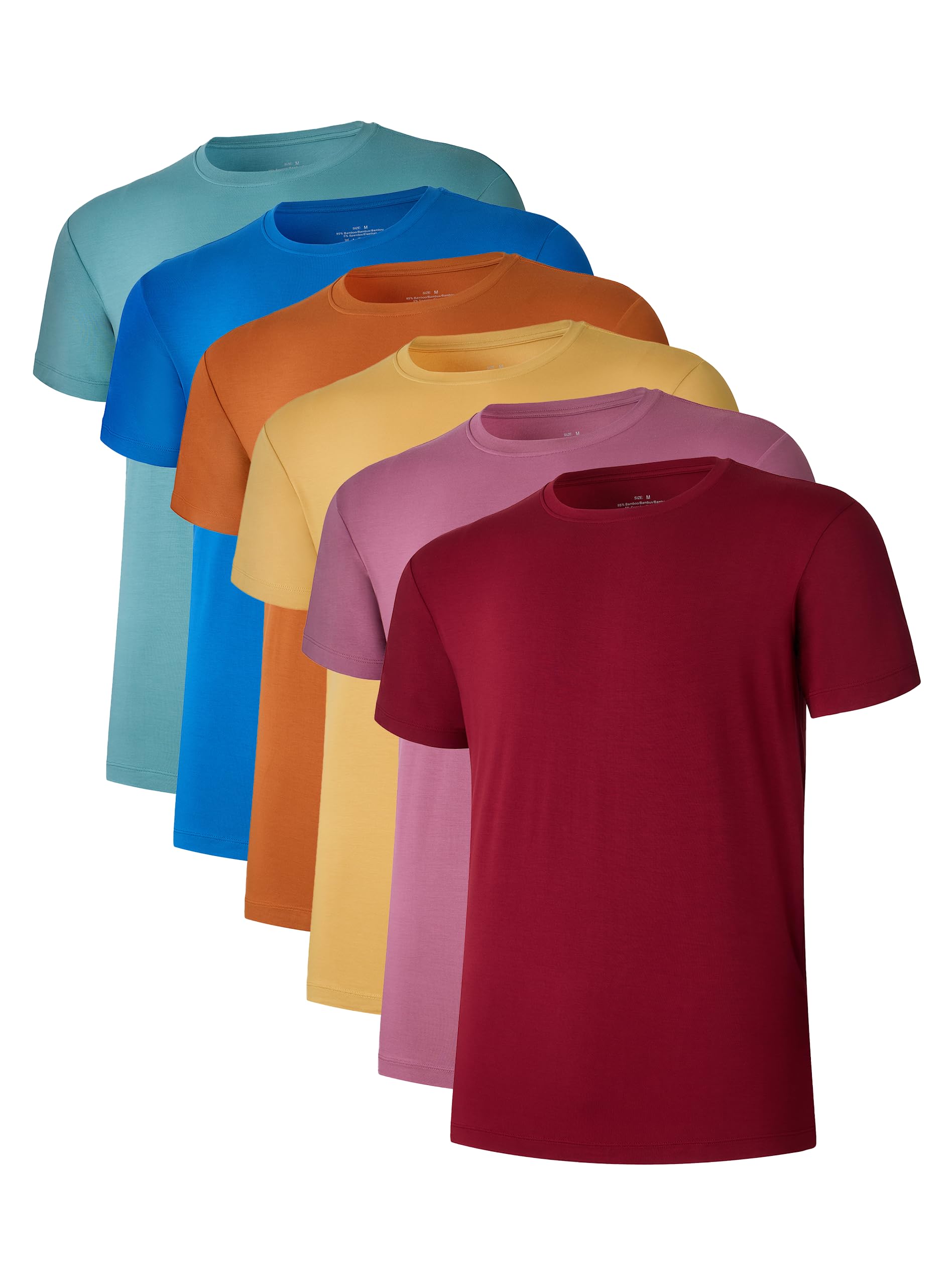 COLORFULLEAF Men's Bamboo Rayon Undershirts