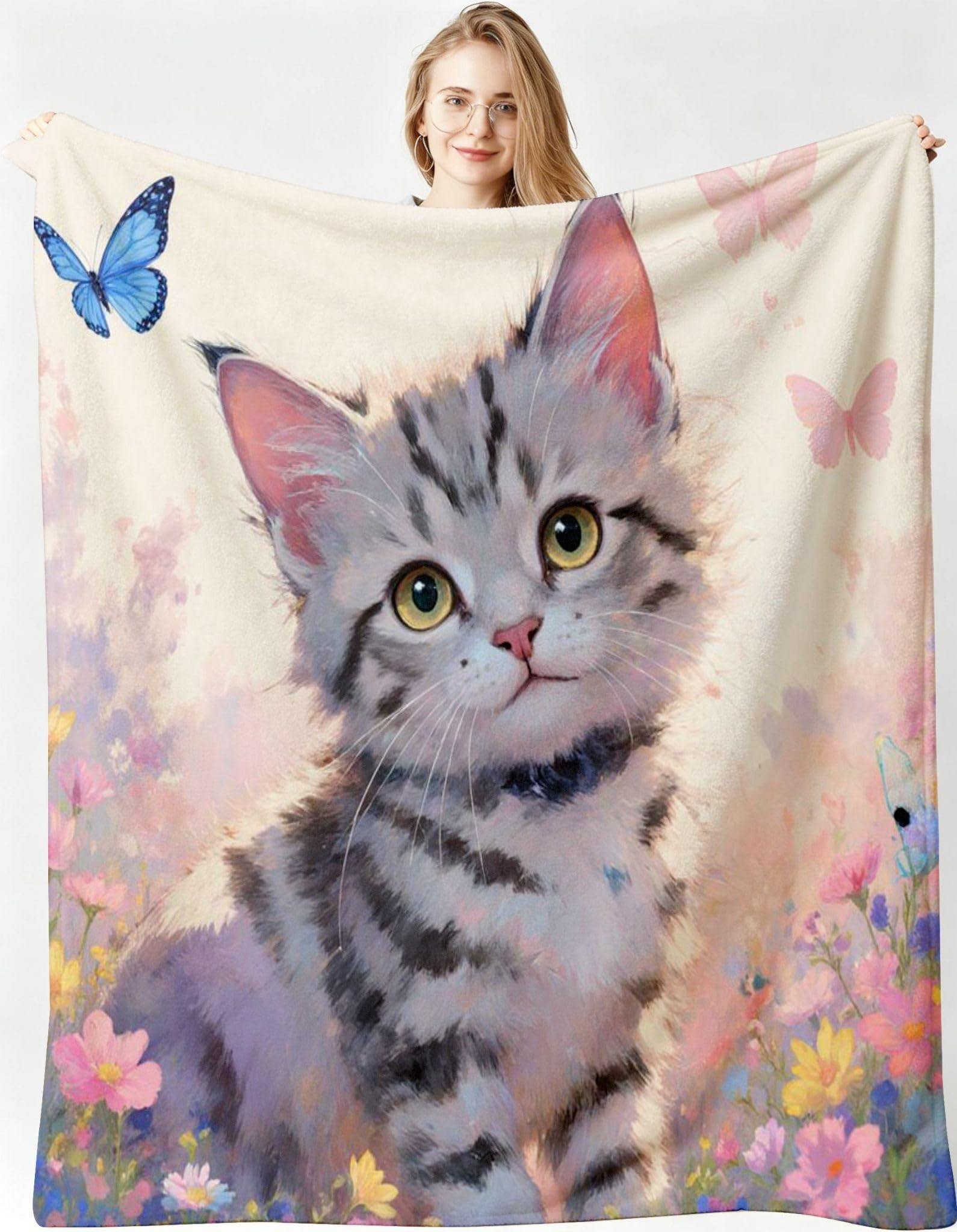 Manta Grande 180x220 cm Flor De Gato Polar Franela Térmica-A125