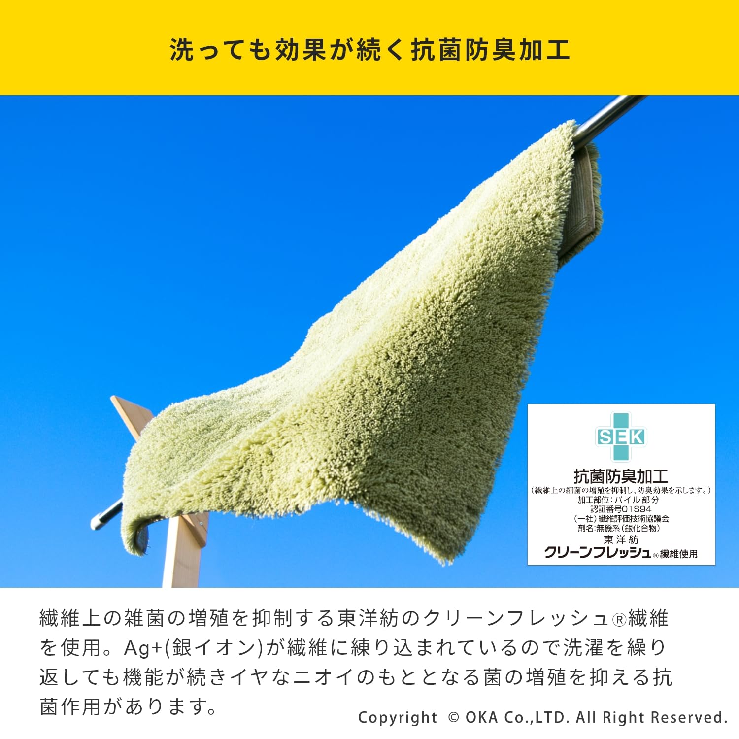 Amazon｜乾度良好Dナチュレ TM 90x65 耳長 RP｜トイレマット・タンク