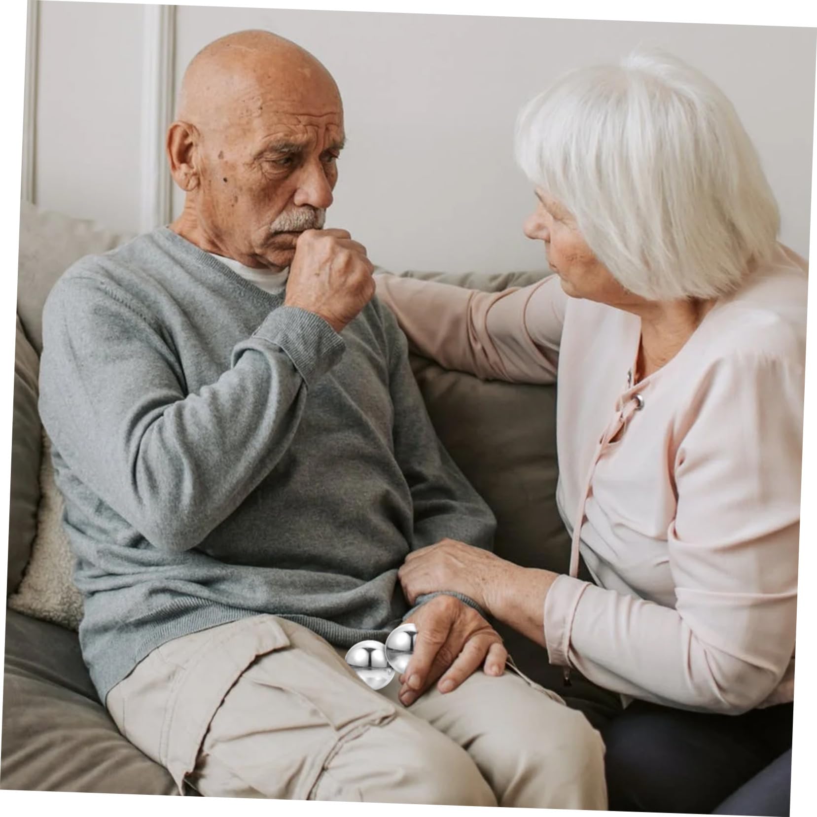 Metall Handmassagebälle zur Stress und Muskelentspannung Runde Handtrainingsbälle aus Langlebigem Metall für Massage und Physiotherapie