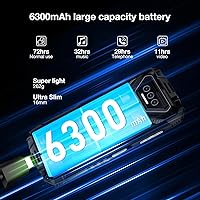 Vista 2 de DOOGEE S41T Smartphone resistente desbloqueado 2024, batería Android 14,6300mAh, 8GB+64GB, teléfono resistente 4G Dual Sim, cámara de 13 MP