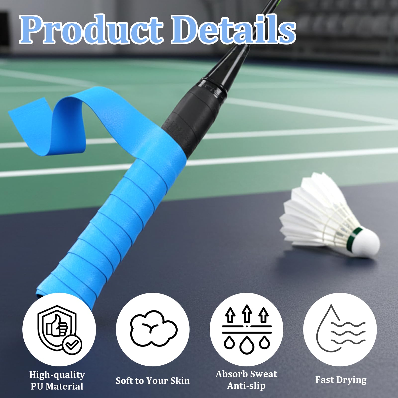 Grip Racket Wrapper Snapklik.com : 10 Pack Tennis Wrap Grip Tape, Precut Tennis Racket ...