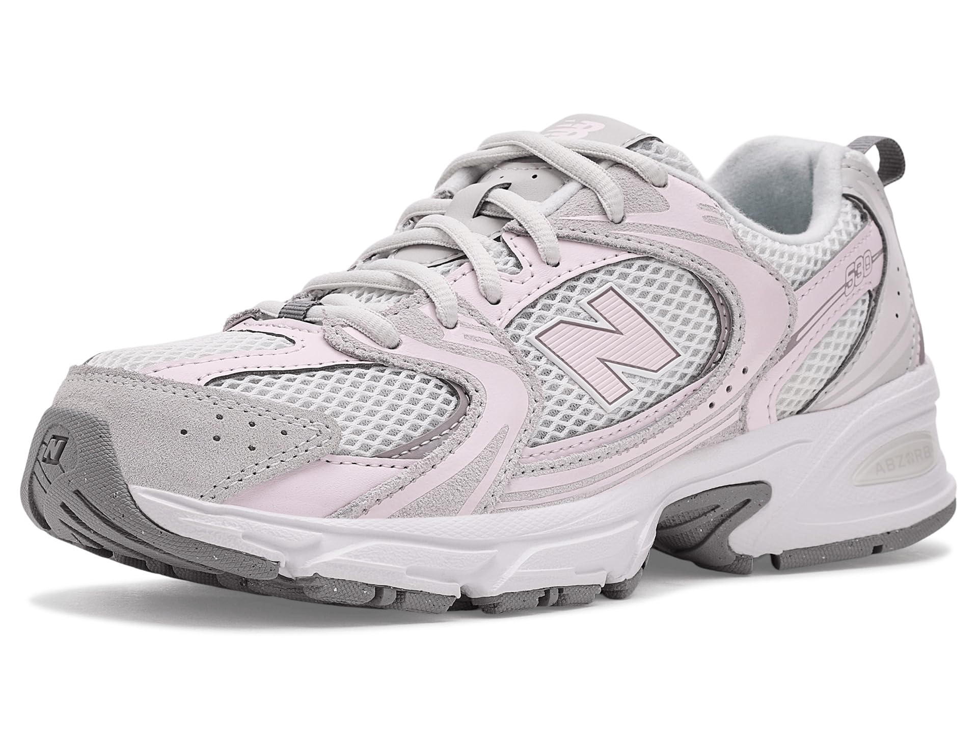 New Balance 237 V1 Baskets à lacets pour enfants, Gris/​rose (Grey Matter/​Pink Salt), 25.0 cm