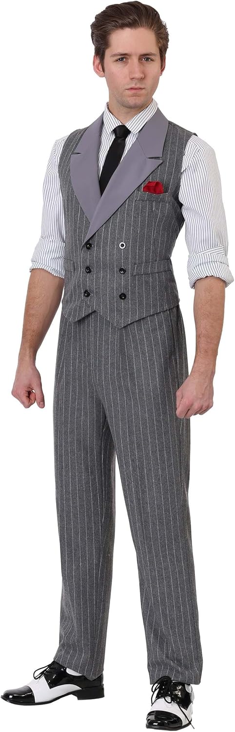 Men's Ruthless Gangster Costume Adult 1920s Mobster Costume