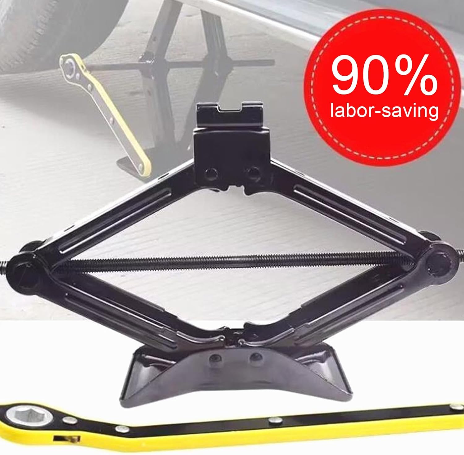 Scissor Jack,1.5-Ton Foldable Lift Stand Tool Vehicle Transmission - Truck Jack,for Garage Truck Automotive Car Vehicle RV Motorcycle