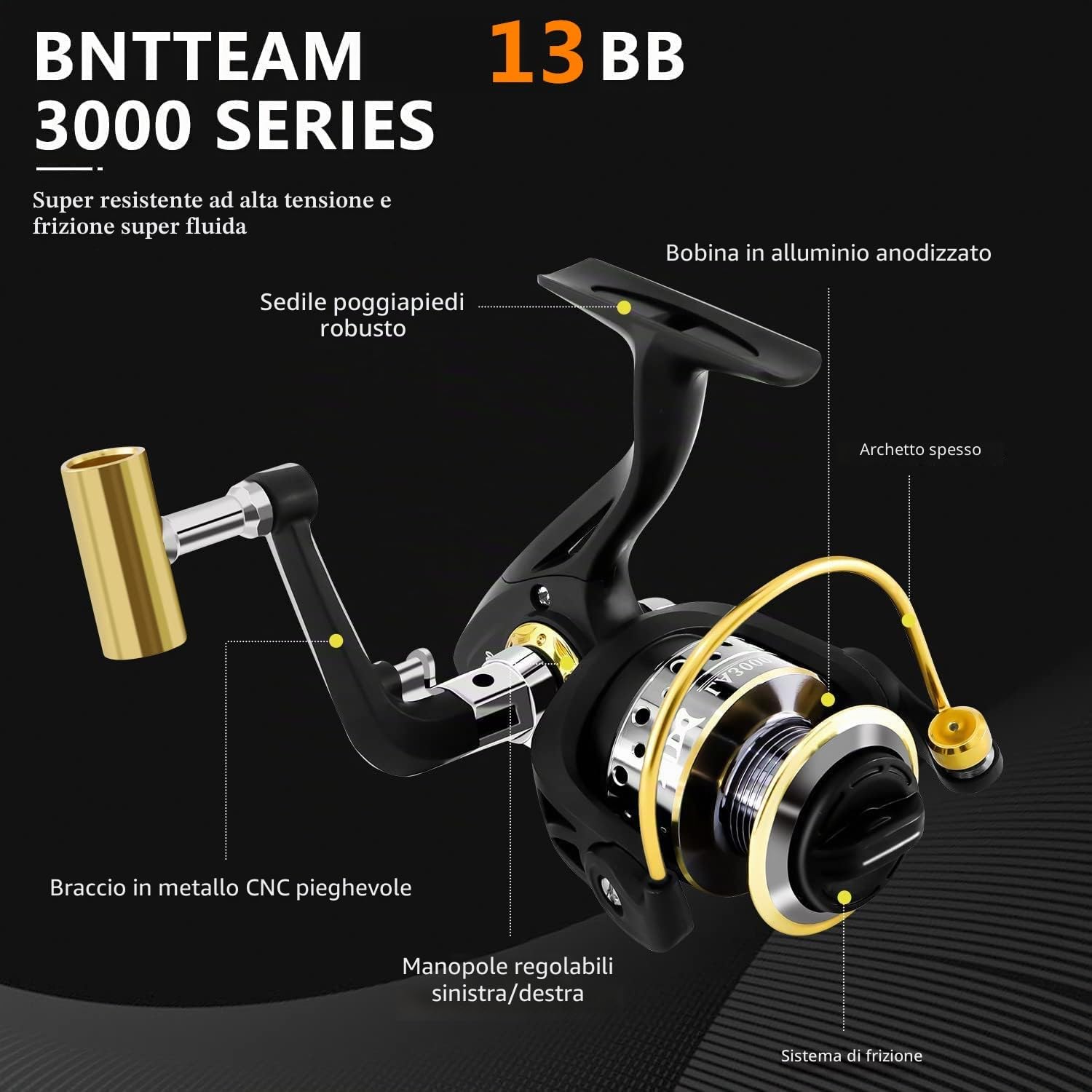 Set Combinato Canna Da Pesca Telescopica Mulinello Da Spinning 100% Carbonio Con Borsa Esche Per Mare Acqua Dolce Stagno Fiume