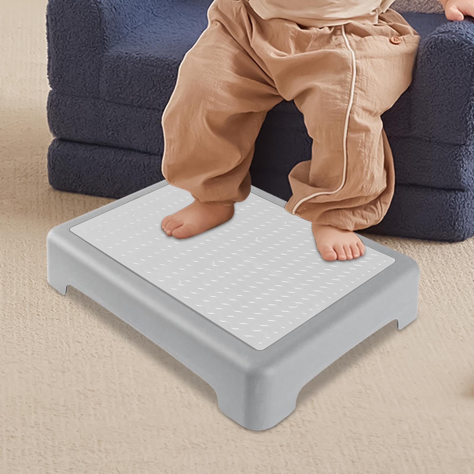 Step Stool, Non-Slip Foot Stools, Compact Support Platforms, Stable Assist Step for Bedside Bathroom, RV, Car, Kitchen and Shower Entry, 16.93x12.99x3.54 inches