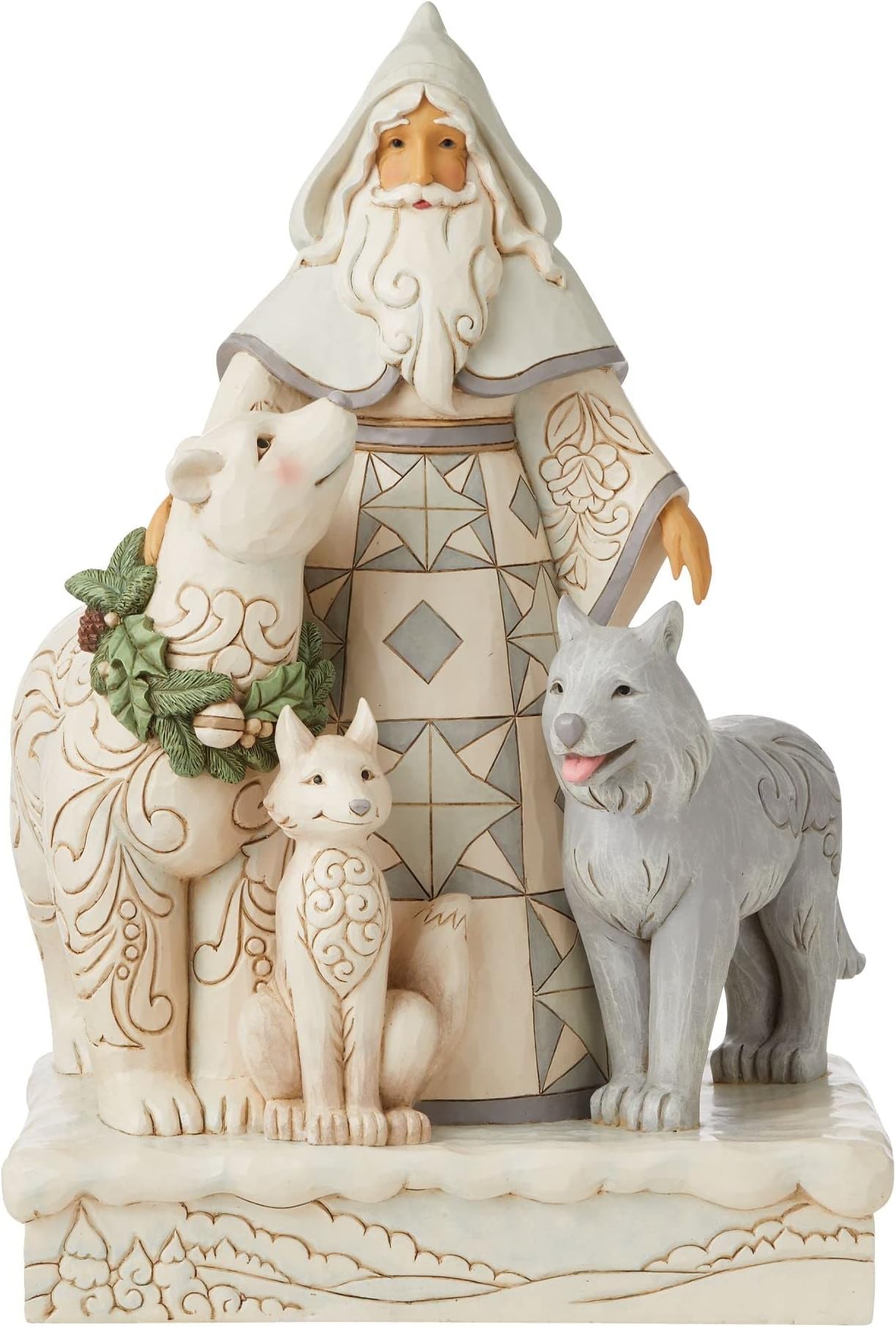 EnescoJim Shore Heartwood Creek Woodland Santa and Animals Statue, 18.5 inches