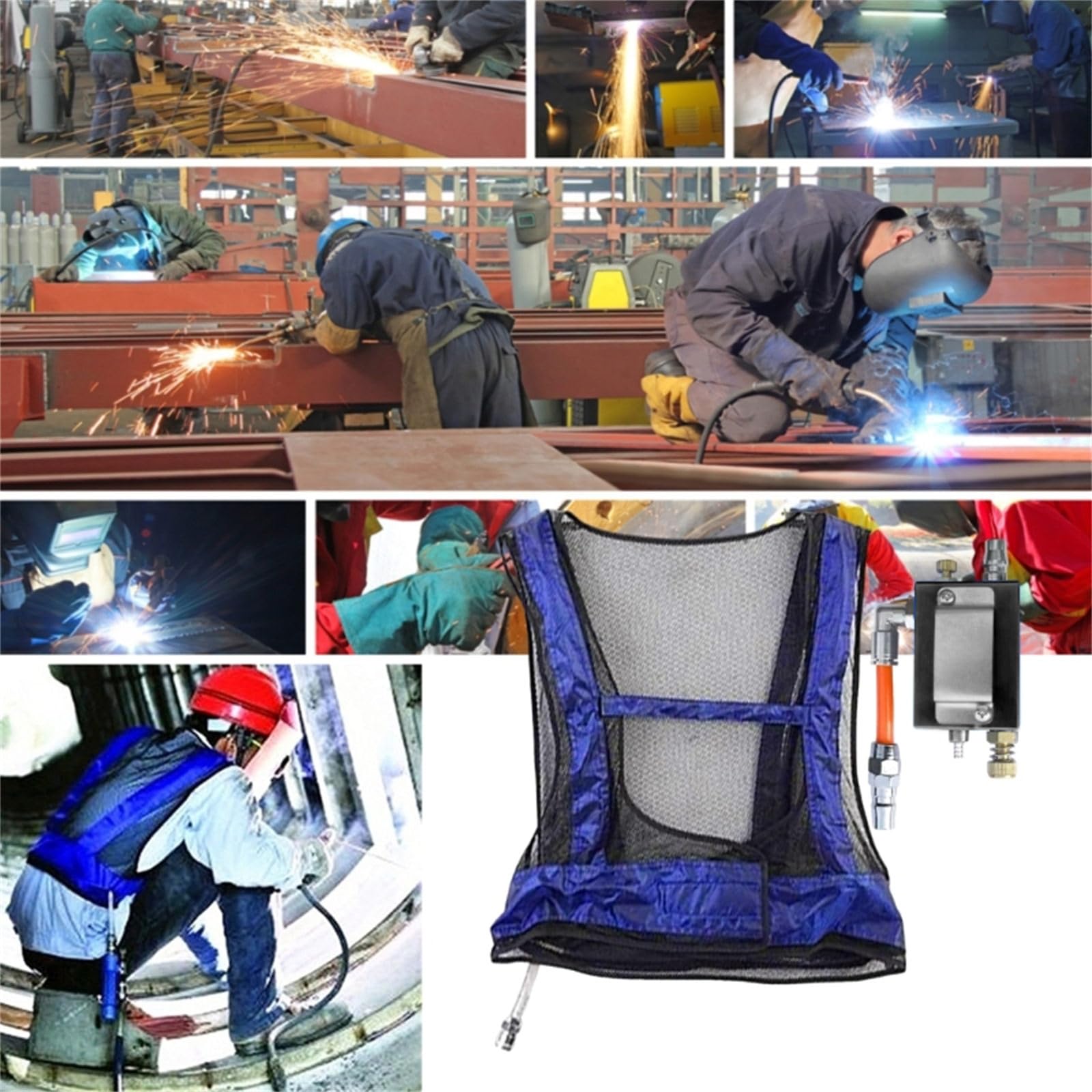 Gilet Gilet Refroidi À L'air Comprimé Pour Les Travailleurs L'usine Équipement Soulagement Contrainte Thermique Contrôle Température À Usage Industriel