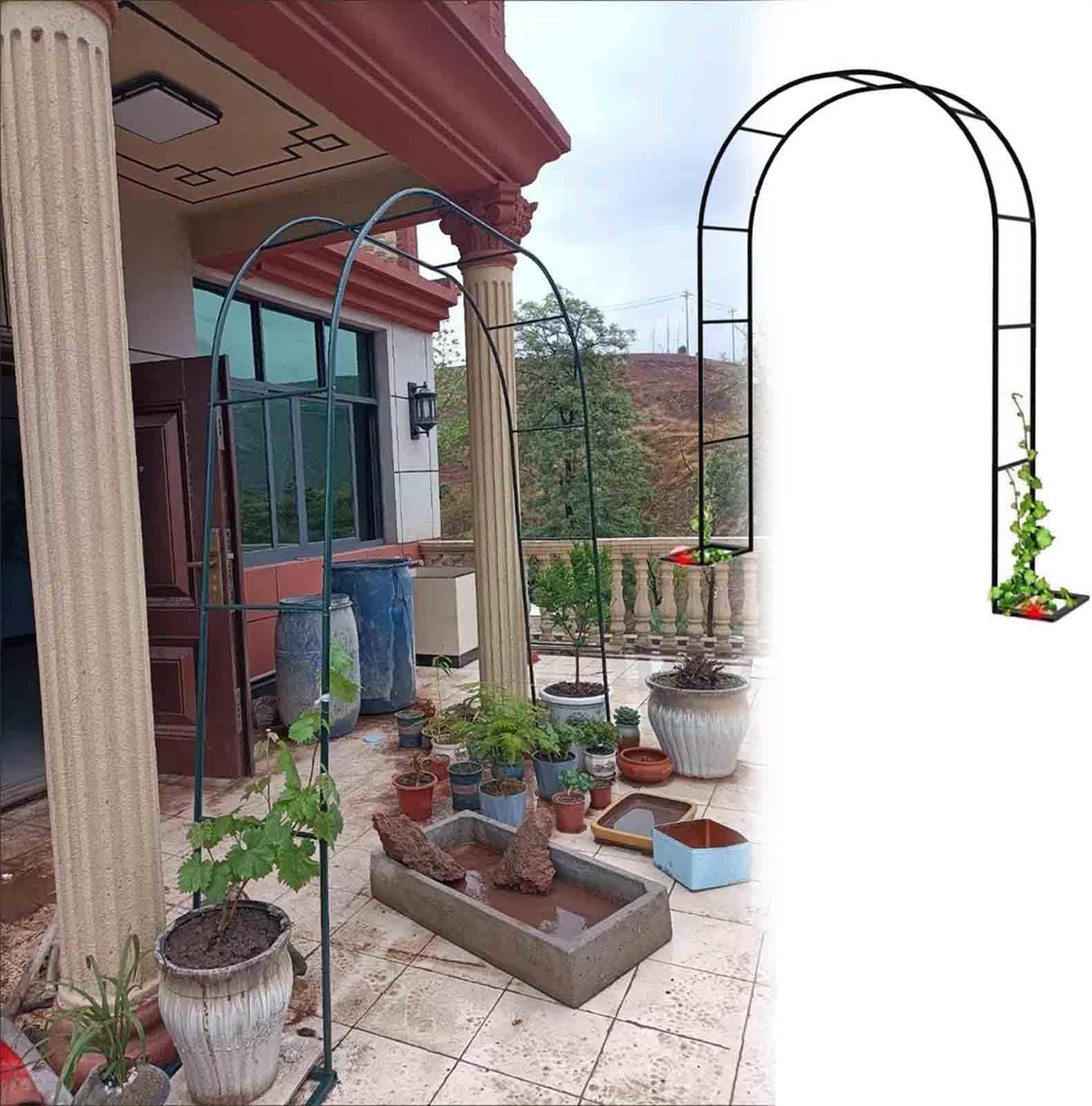 Arco Da Giardino 120x220cm 180x220cm 240x220cm Arco In Metallo Per Rose Rampicanti, Arco Di Nozze Arco Pergolato Da Giardino Con Base, Resistente,140x230x40CM