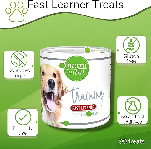 Miniatura 4 de NutraVital Fast Learner - Golosinas de entrenamiento para perros, golosinas para entrenamiento, enseñanza de perros, atención y merienda intermedia,
