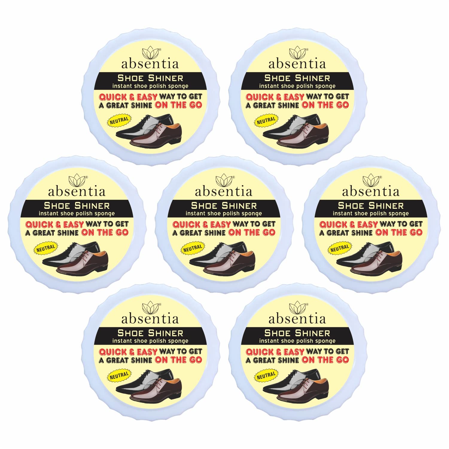 ABSENTIA® INSTANT SHOE SHINER - Pack of 7 (NEUTRAL) - FOR ALL COLOUR & TYPE OF FOOTWEARS, SOFT SPONGY FOAM, LIGHT WEIGHT (for pocket, bag, purse, drawers-at home, work, car, school bag, travelling) (B0BSV9DL81) Amazon Price History, Amazon Price Tracker
