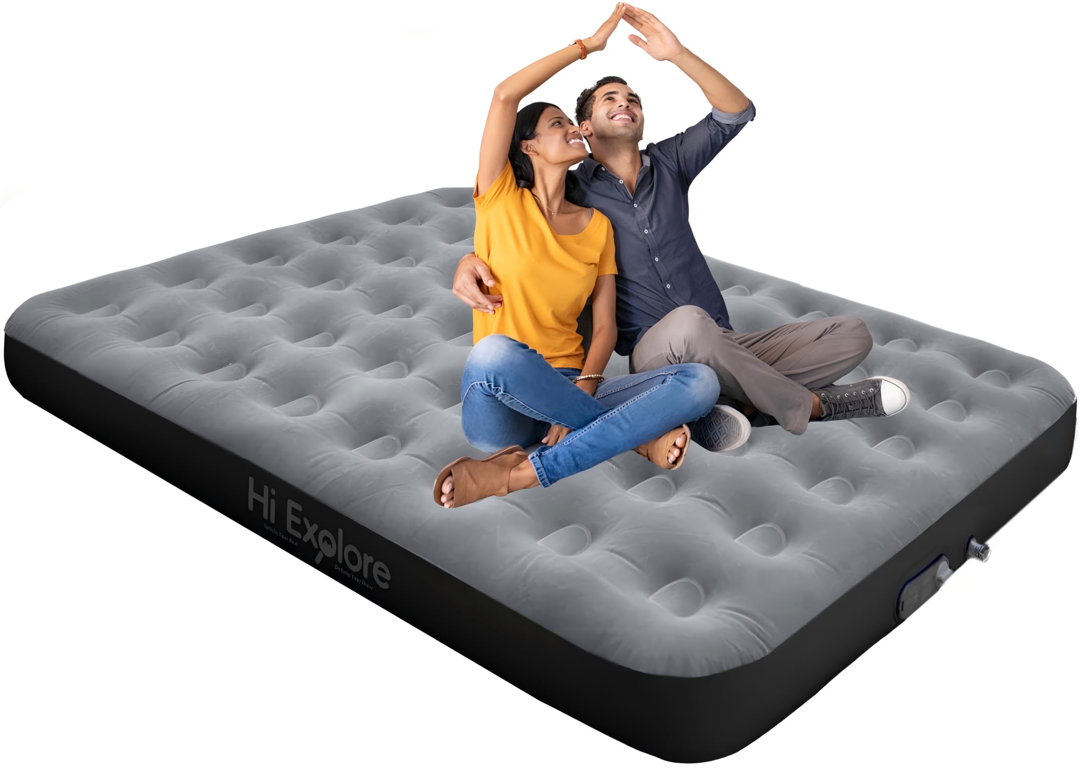 未使用 コールマン SELF INFLATABLE MATTRESS FULL Coleman Inflatable Airbed with Zip on Topper & Battery Run