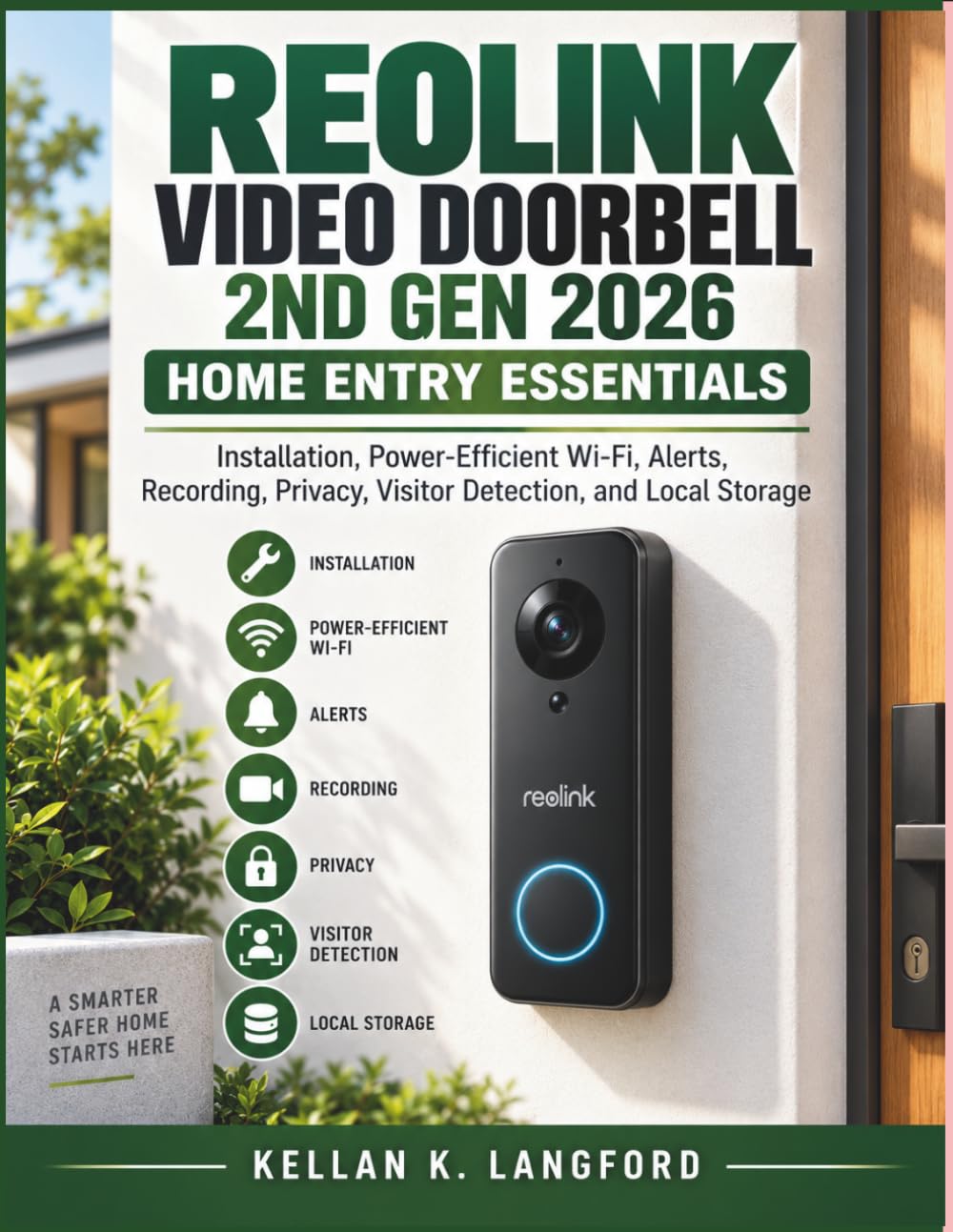Reolink Video Doorbell 2nd Gen 2026 Home Entry Essentials: Installation, Power-Efficient Wi-Fi, Alerts, Recording, Privacy, Visitor Detection, and Local Storage
