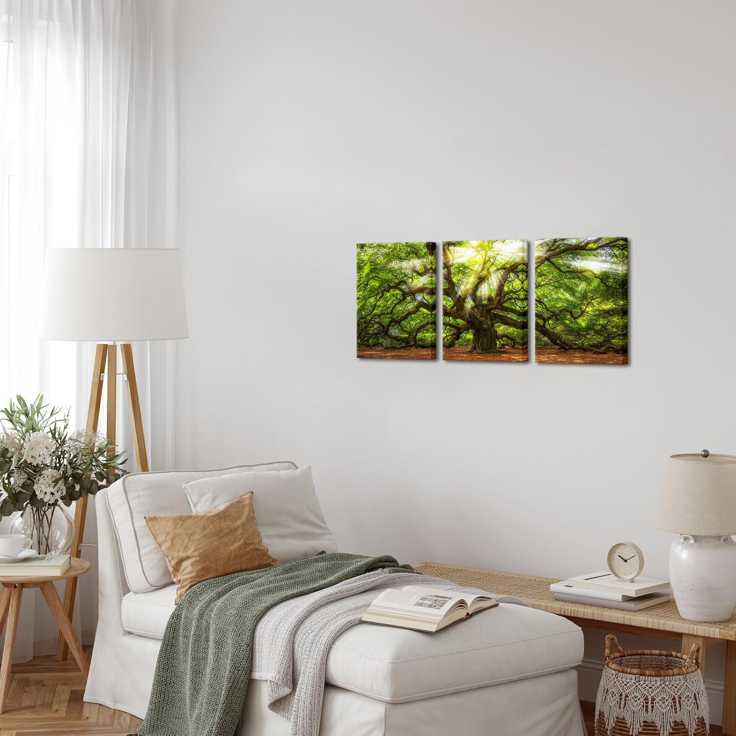 Conipit Angel Oak Tree Pictures Wall Art Green Oak Painting South Carolina Prints Framed and Stretched Natural Landscape Canvas 12''x16''x3 - Image 4