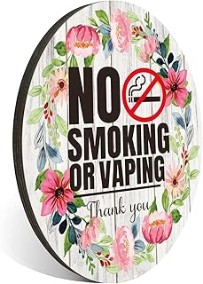 PMB016 Multicolor No Smoking Sign - Front Door Thank You Sign for Indoor/Outdoor Home, Office or Business Use, 4" x 5" (with Strong Adhesive Tape)