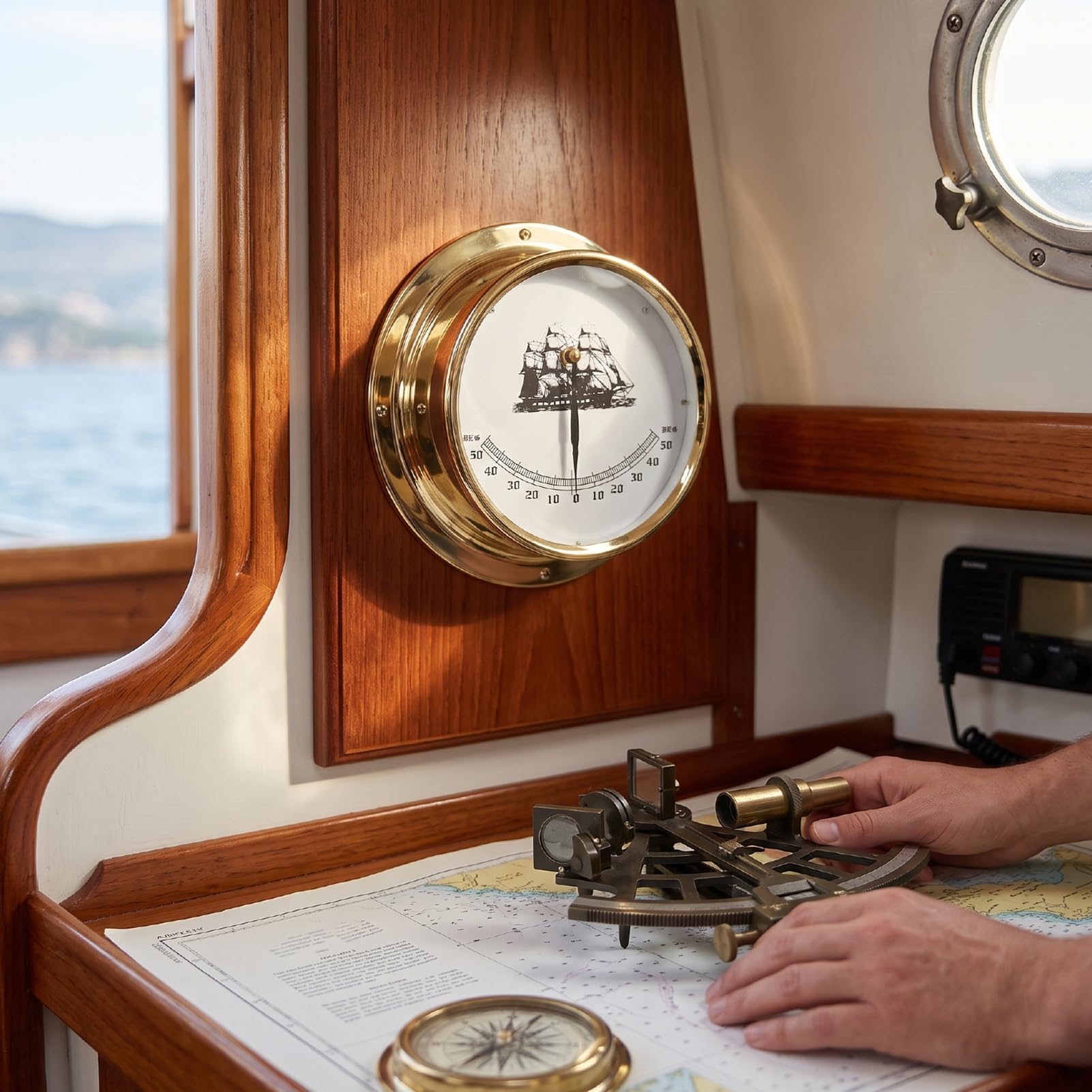 Sorandy Clinómetro Marino con Diseño de Reloj para Barcos