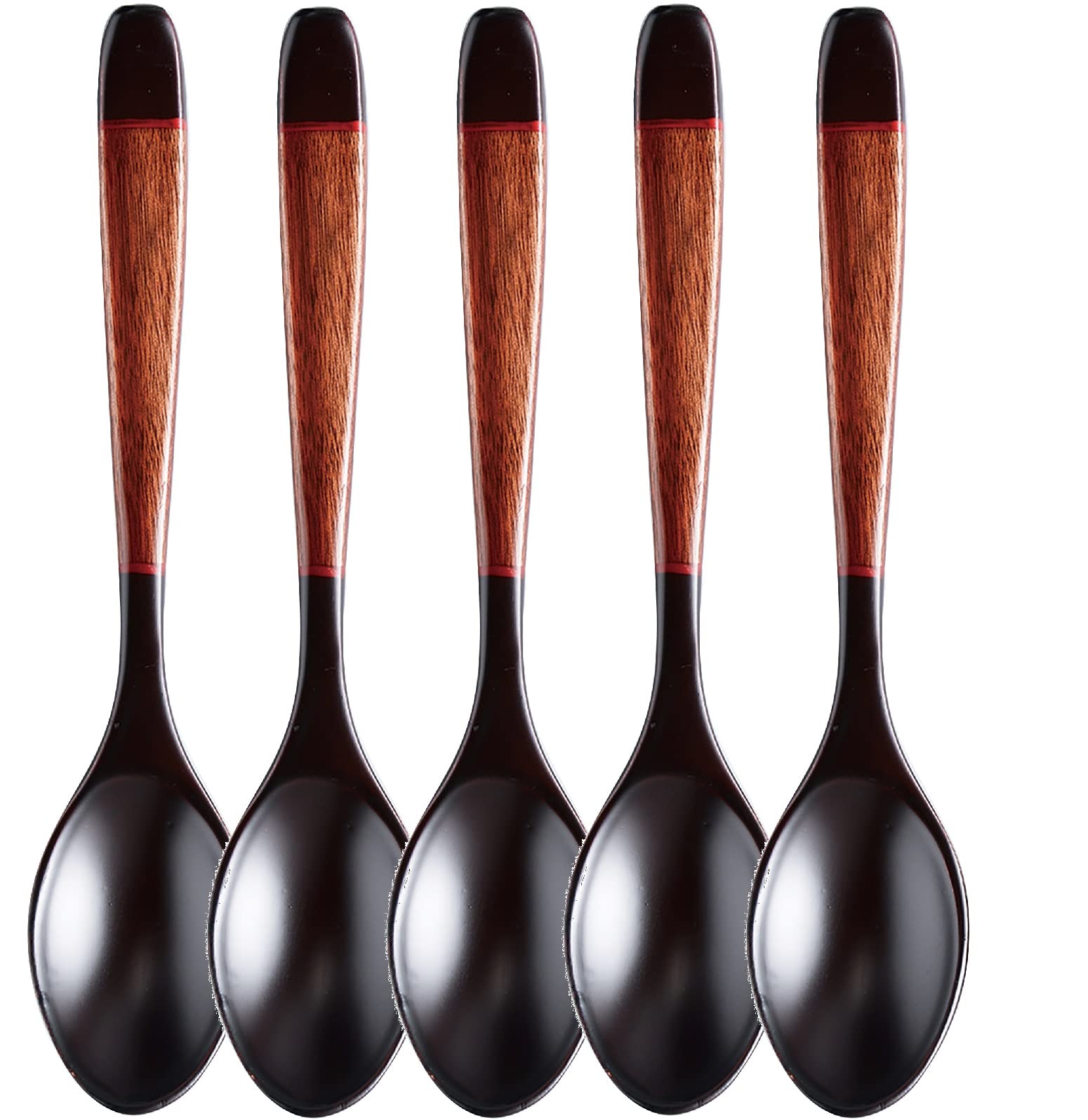 会津漆器 溜 スプーン 5本セット Amazon | 会津漆器 塗分カレースプーン 5本セット (溜) | カトラリー