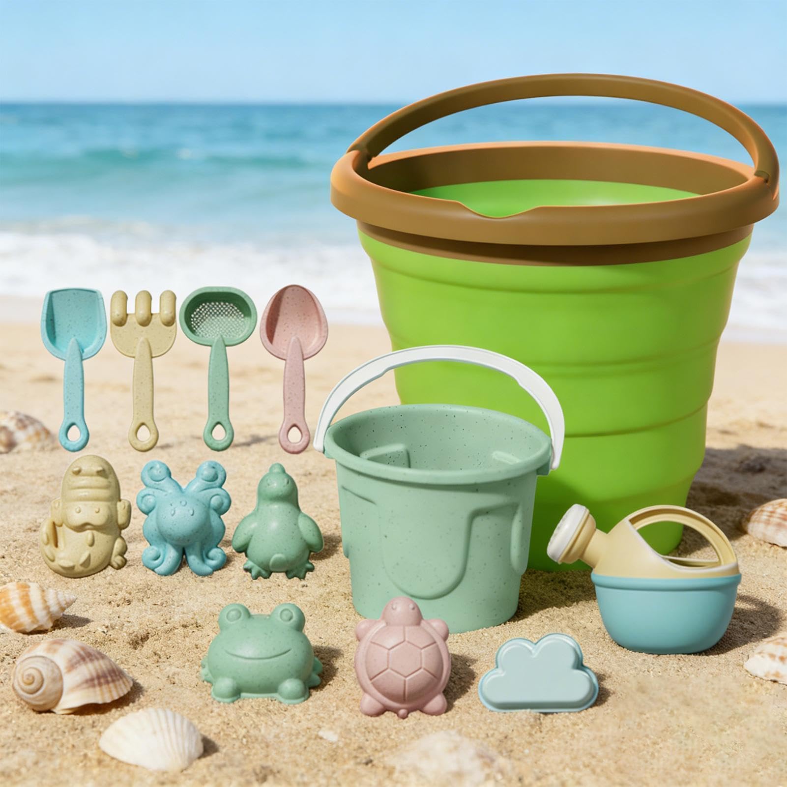 de sable pour la plage Seau Pliable Moules Et Pelle