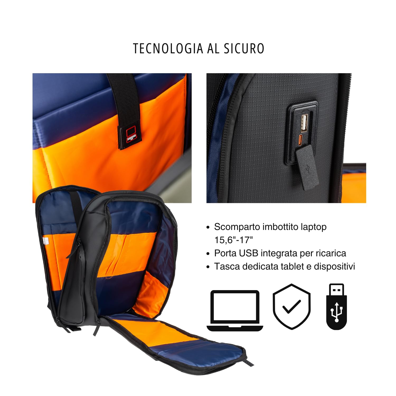 British Gentman & Co | Zaino Business Uomo Lavoro e Università Impermeabile con Porta USB e Scomparto PC Portatile da 15,6 fino a 17 Pollici – Zaino Computer Professionale per Ufficio e Viaggio