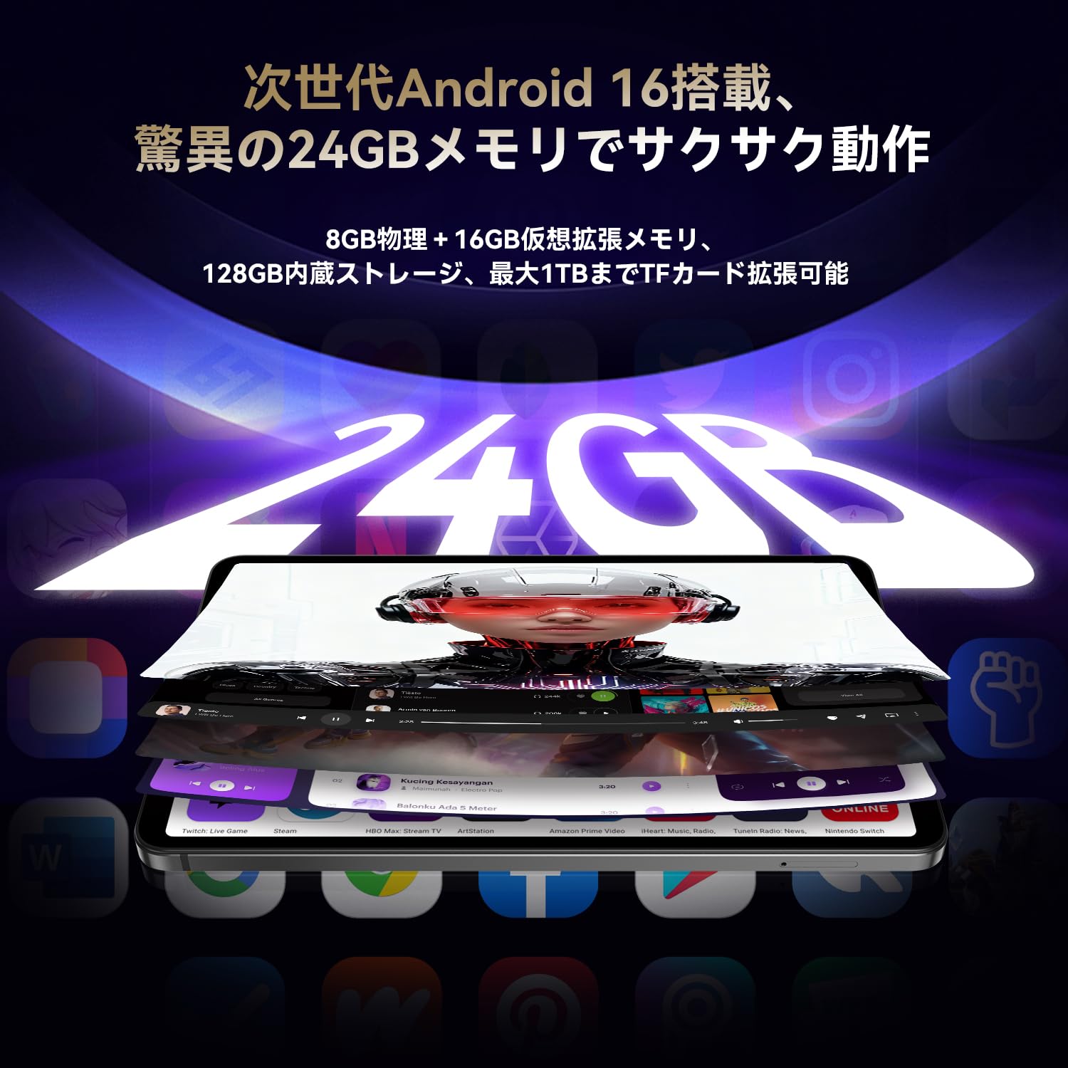 Amazon.co.jp: BNCF タブレット 8インチ Android 16、Unisoc T7300、8