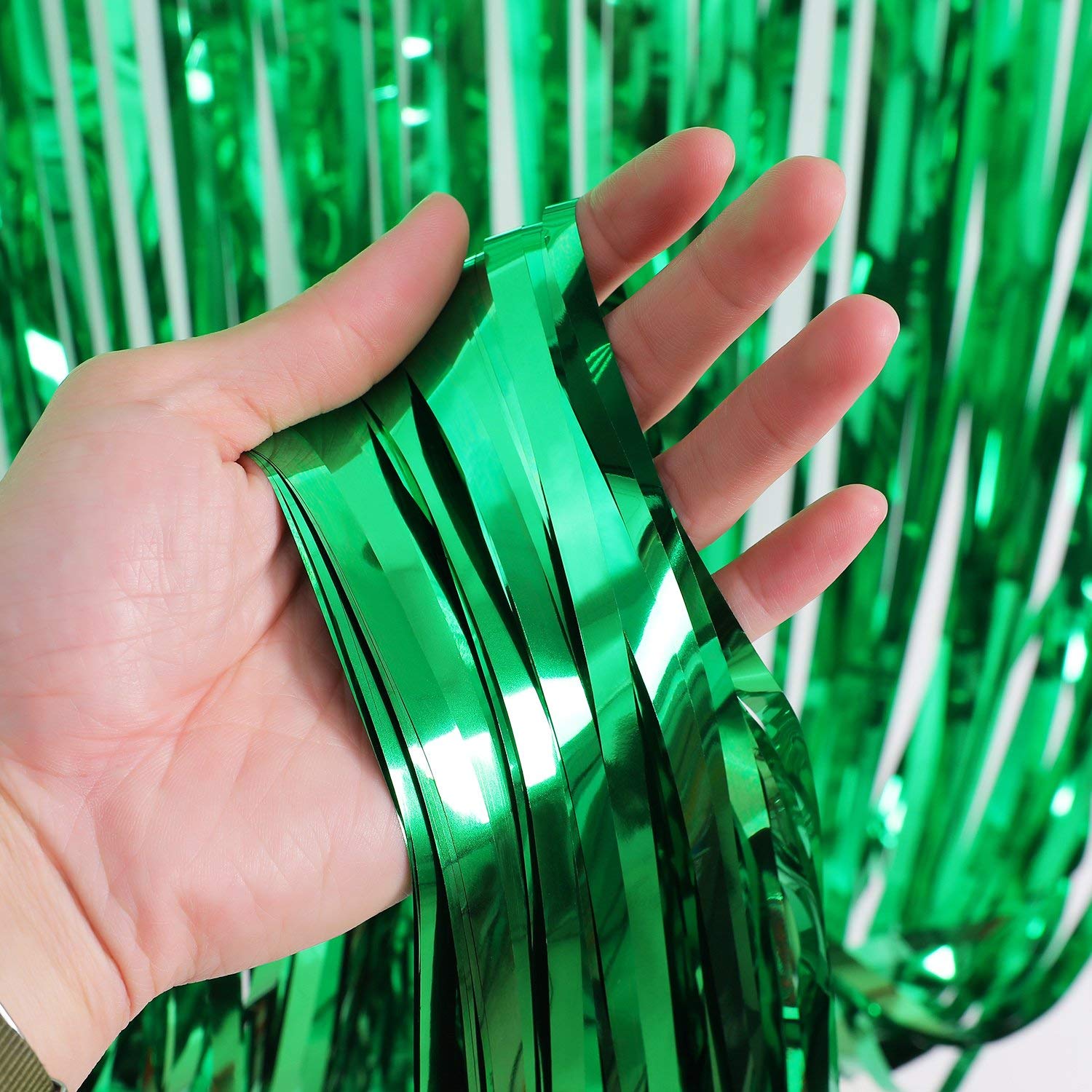 2-3M Purple Foil Fringe Tinsel Curtain – Sparkling Party Decoration For Weddings Birthdays Halloween