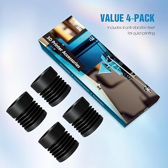 Anti-Vibration Feet for Elegoo Centauri Carbon & Centauri Series, 4-Pack Silicone Printer Shock-Absorbing Dampers with Anti-Slip Base for Stability & Noise Reduction – 3D Printer Accessories