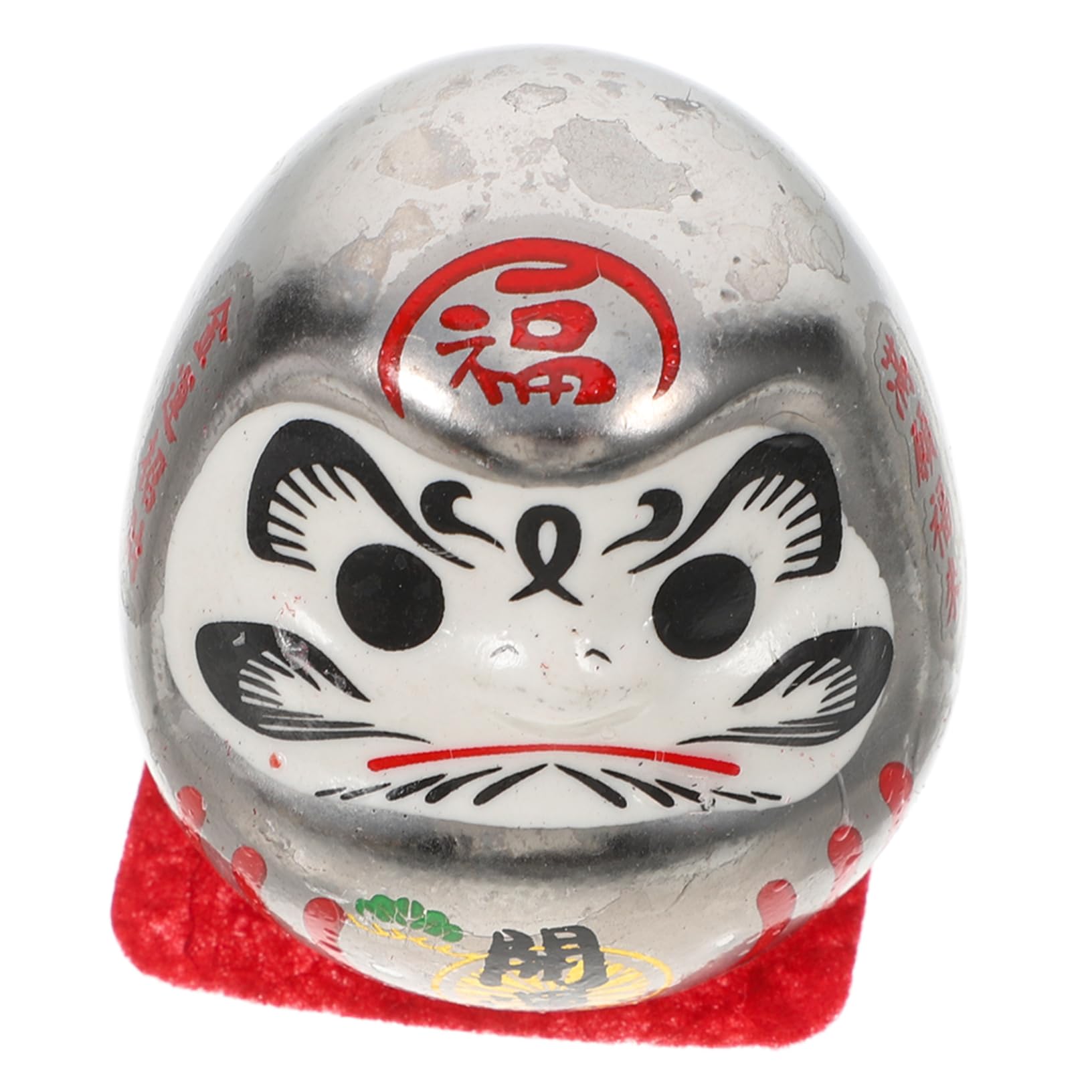 Zerodeko Muñeca Daruma De Cerámica Japonesa, Figura En Miniatura De Buena Suerte, Estatua De Daruma De Mesa para Decoración Feng Shui del Hogar Y La Oficina