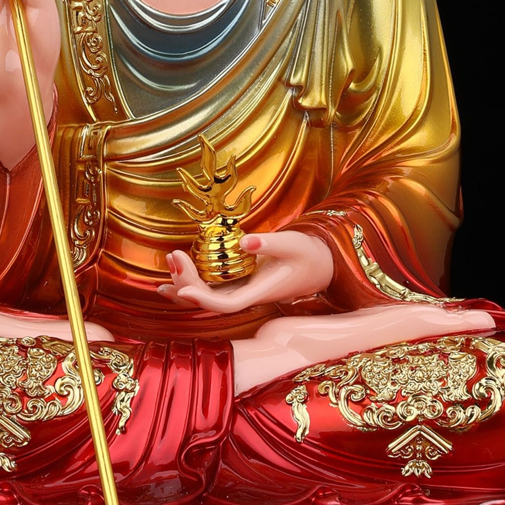 Posąg Buddy Do wnętrz Zen Malowana Żywica Figurki Bodhisattwy Do Kultu Domowego, Ozdoby Medytacyjne, Studium Salonu, Ozdoby Dekoracyjne Ozdoby Medytująca Statua Buddy Rzeźba