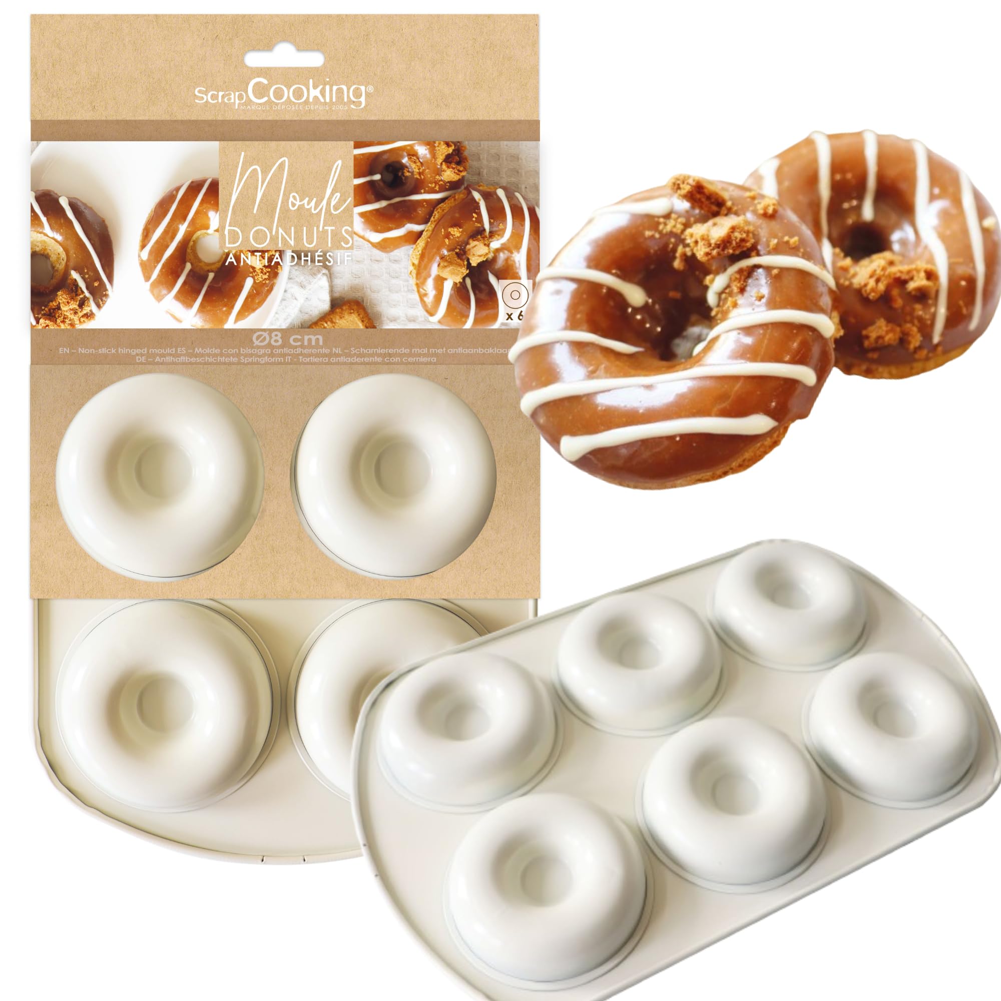 SCRAP COOKING 1298 Non-Stick Donut Mould