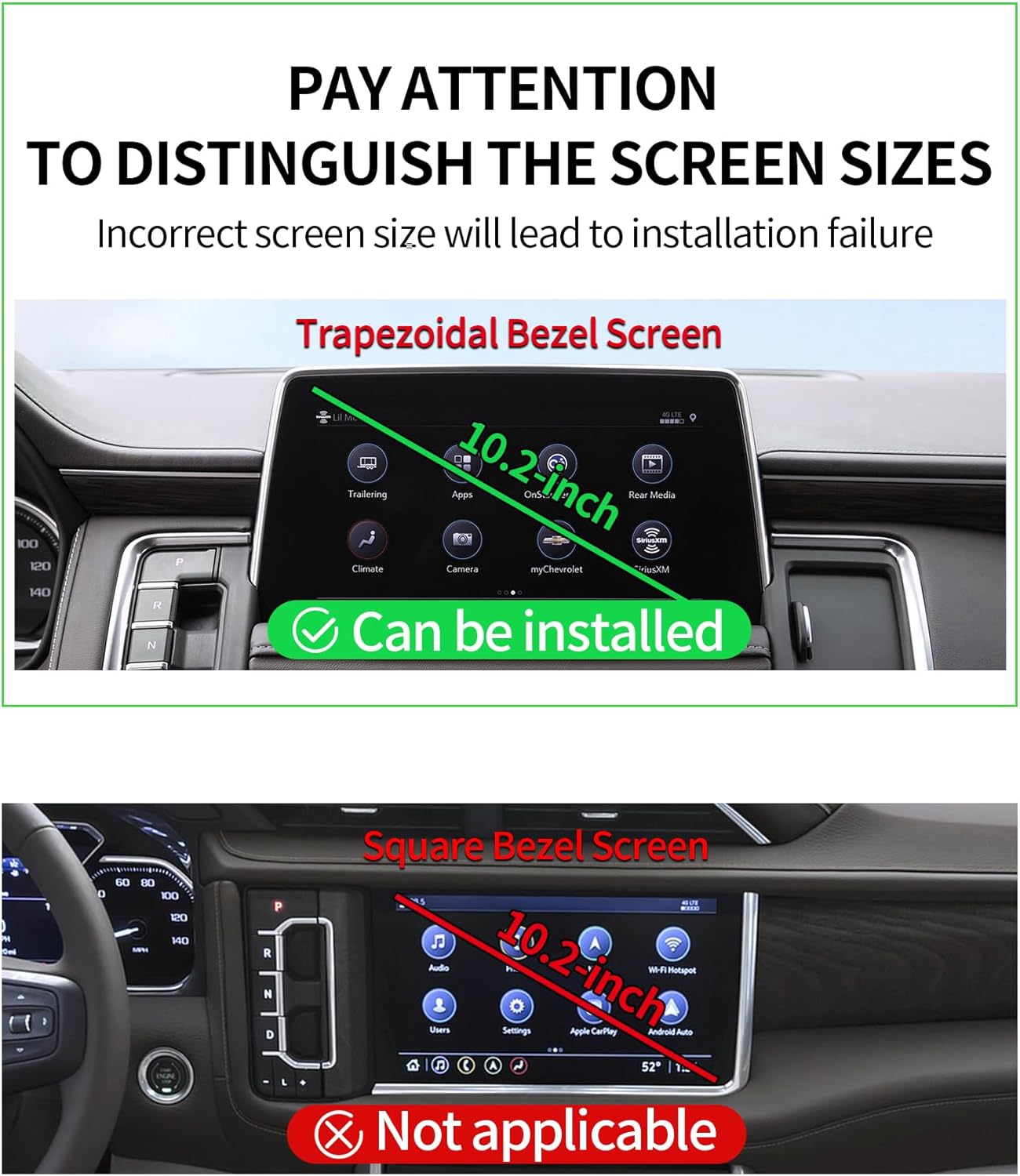 MaserWeller Car Phone Holder for 2021-2024 Chevrolet Suburban/Tahoe/GMC Yukon/Yukon XL Accessories 10.2-inch Screen Fixed Clip, 360° Rotation Phone Mount Compatible with MagSafe, Cell Phone Holder - Image 6