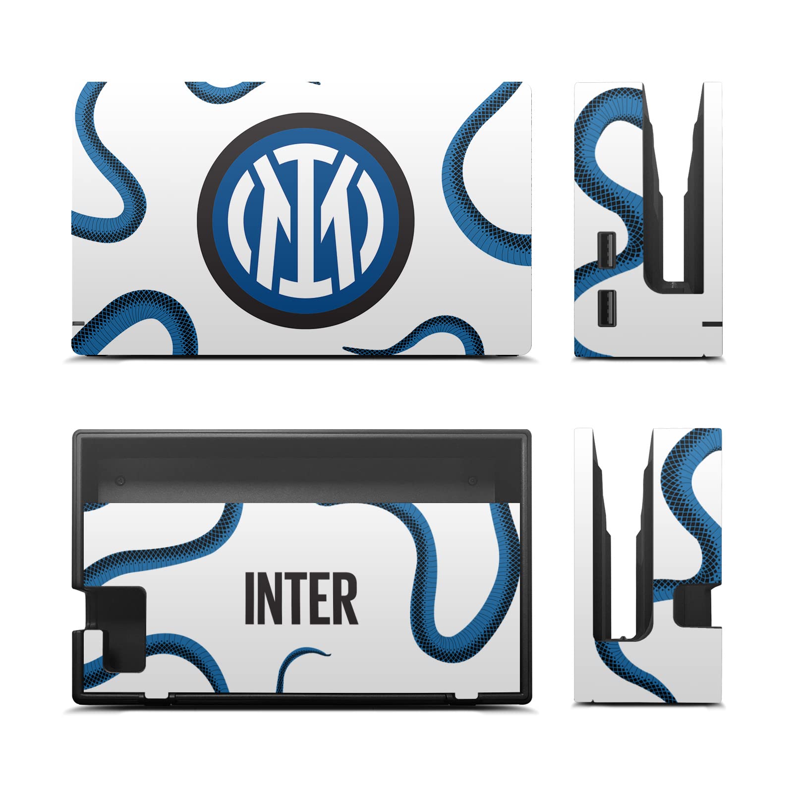 Head Case Designs Licenza Ufficiale Inter Milan Away 2021/22 Kit Crest Vinile Sticker Gaming Pelle Adesivo Compatibile con Nintendo Switch Console & Dock & Joy-con Controller Bundle
