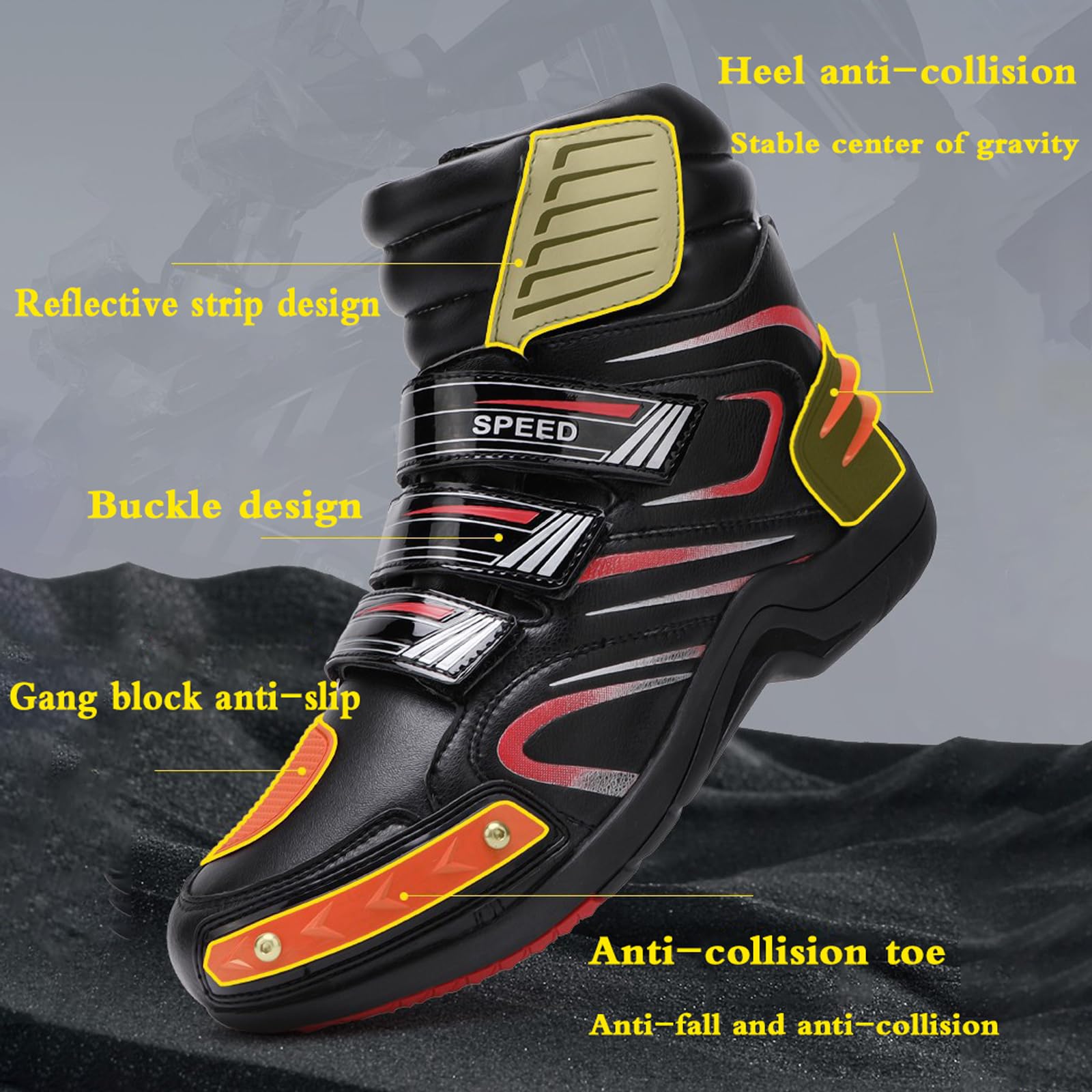 Stivali da Moto,Stivali Motocross,Stivali da Moto Sport,Stivali da Moto Caviglia,Stivali Moto da Pista Racing,Stivali da Avventura Moto,Protezione Caviglia,per Escursionismo,Lavoro
