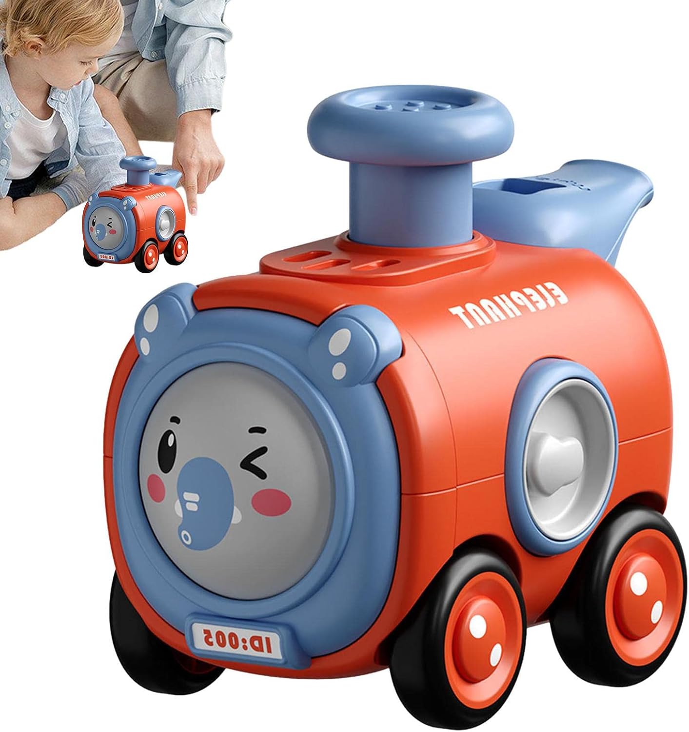 Amazon.co.jp 車のおもちゃ, 汽笛の音が鳴るおもちゃの電車とおもちゃのトラック, プレススライド慣性車のおもちゃ、プッシュアンド