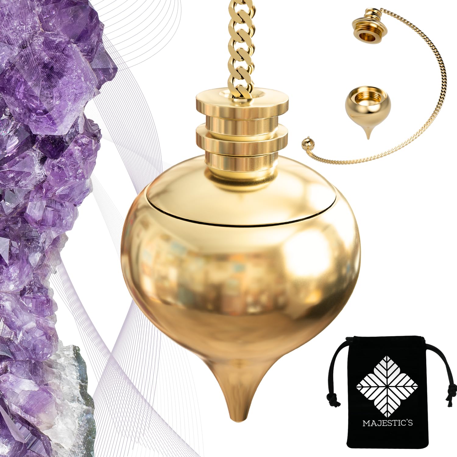 Majestic's Dowsing Pendulum ABBE MERMET with WITNESS CHAMBER in