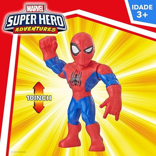Miniatura 3 de Playskool Heroes Marvel Super Hero Adventures Mega Mighties Spider-Man Figura de acción coleccionable de 10 pulgadas, juguetes para niños a partir