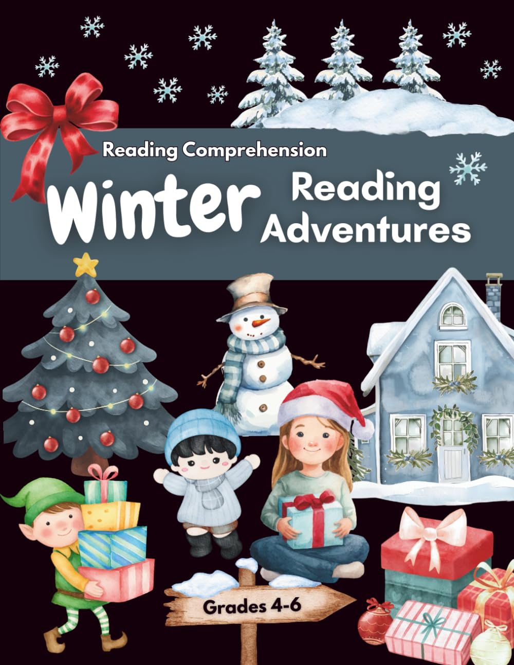 Winter Reading Adventures Workbook: Seasonal reading passages with comprehension questions and cute illustrations