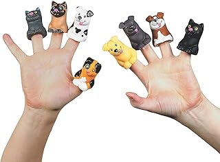 Cat and Puppy Dog Finger Puppets - Set of 24 - Fun Activity for Kids