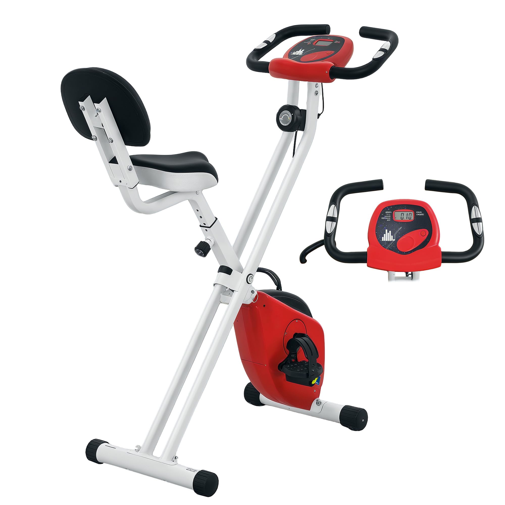 HOMCOM Vélo d'Appartement Magnétique Pliable - Collaboration Aosom.fr x FFHandba