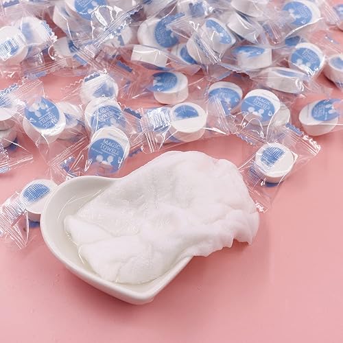 Miniatura 5 de Toallas comprimidas desechables y portátiles de algodón comprimido para viajes, campamento, senderismo, deportes, salón de belleza, toallitas de