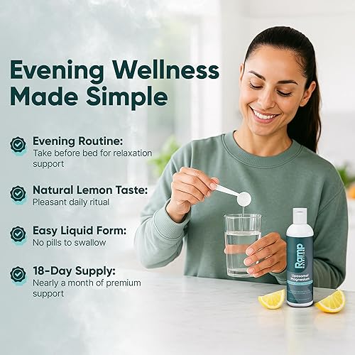 Miniatura 4 de Magnesio liposomal bis-glicinato de magnesio y gluconato de alta absorción Apoya la relajación, la función muscular, el sueño Suplemento líquido