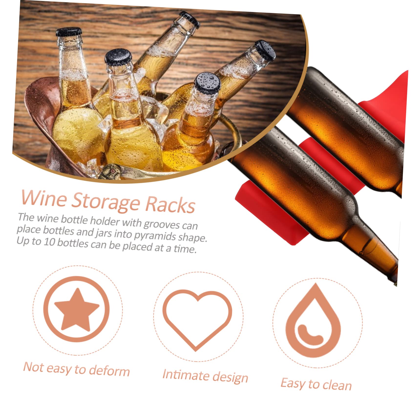 1PC Wine Storage Mat Silicone Wine Bottle Holder Rack Red Wine Bottle Stacker Easy-Fold for Storage Great