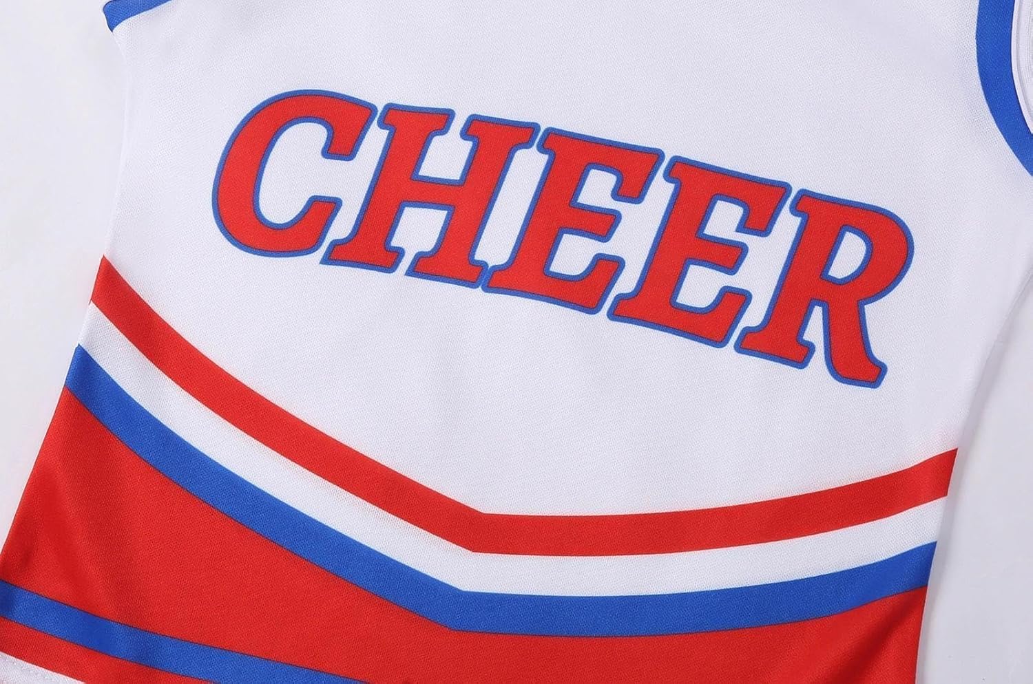 Cheerleader Costume for Girls Cheerleading Outfit with Pom Poms Halloween Party Dress Up - Image 5