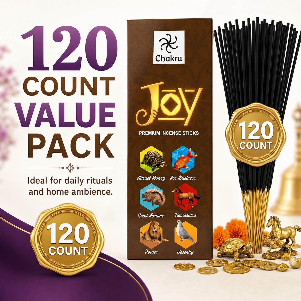 Amazon.com: Chakra Manifestation Incense Sticks Variety Pack, 6