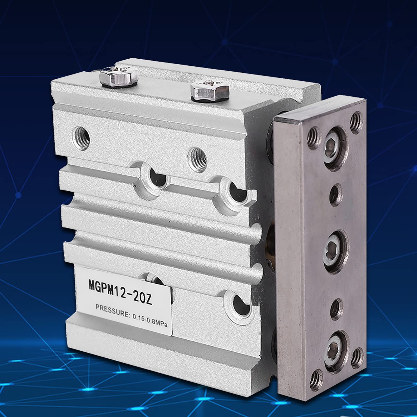 Cilindro Pneumatico A Doppio Effetto Tbest | Alesaggio 12mm, 3 Steli, In Lega Di Alluminio - Foto 9