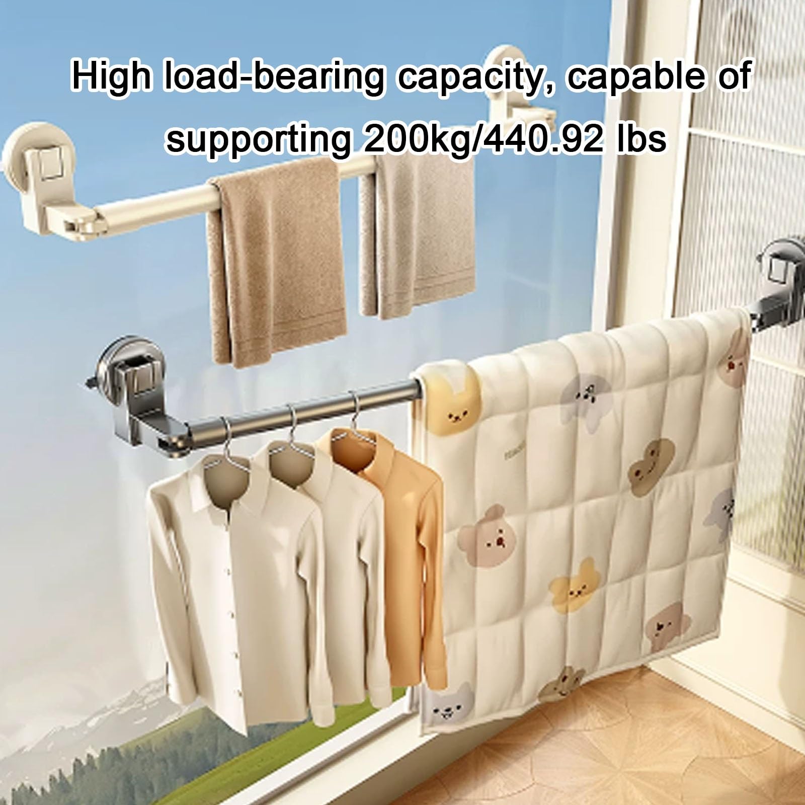 Barra Cortina Ducha, Barra Para Cortinas de 70-200 Cm, Barra Extensible