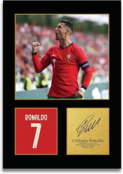 HWC Trading Cristiano Ronaldo Portugal Gifts Printed Signed Autograph Picture for Football Fans and Supporters ID-005004 - A4 Print Only