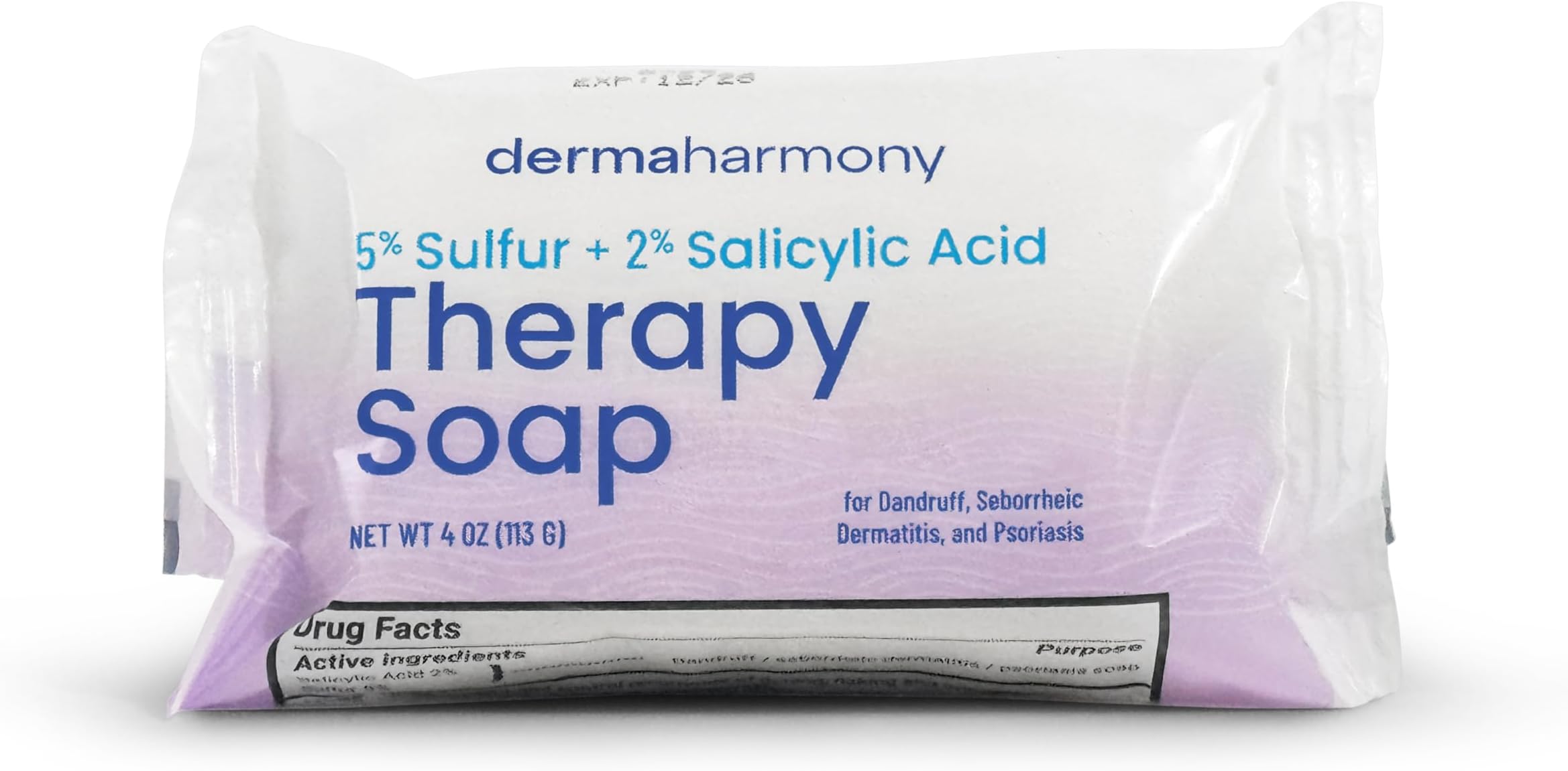 5% Sulfur 2% Salicylic Acid Bar Soap 4 oz – Crafted for those with Seborrehic Dermatitis, Dandruff, and Psoriasis (1 Bar)